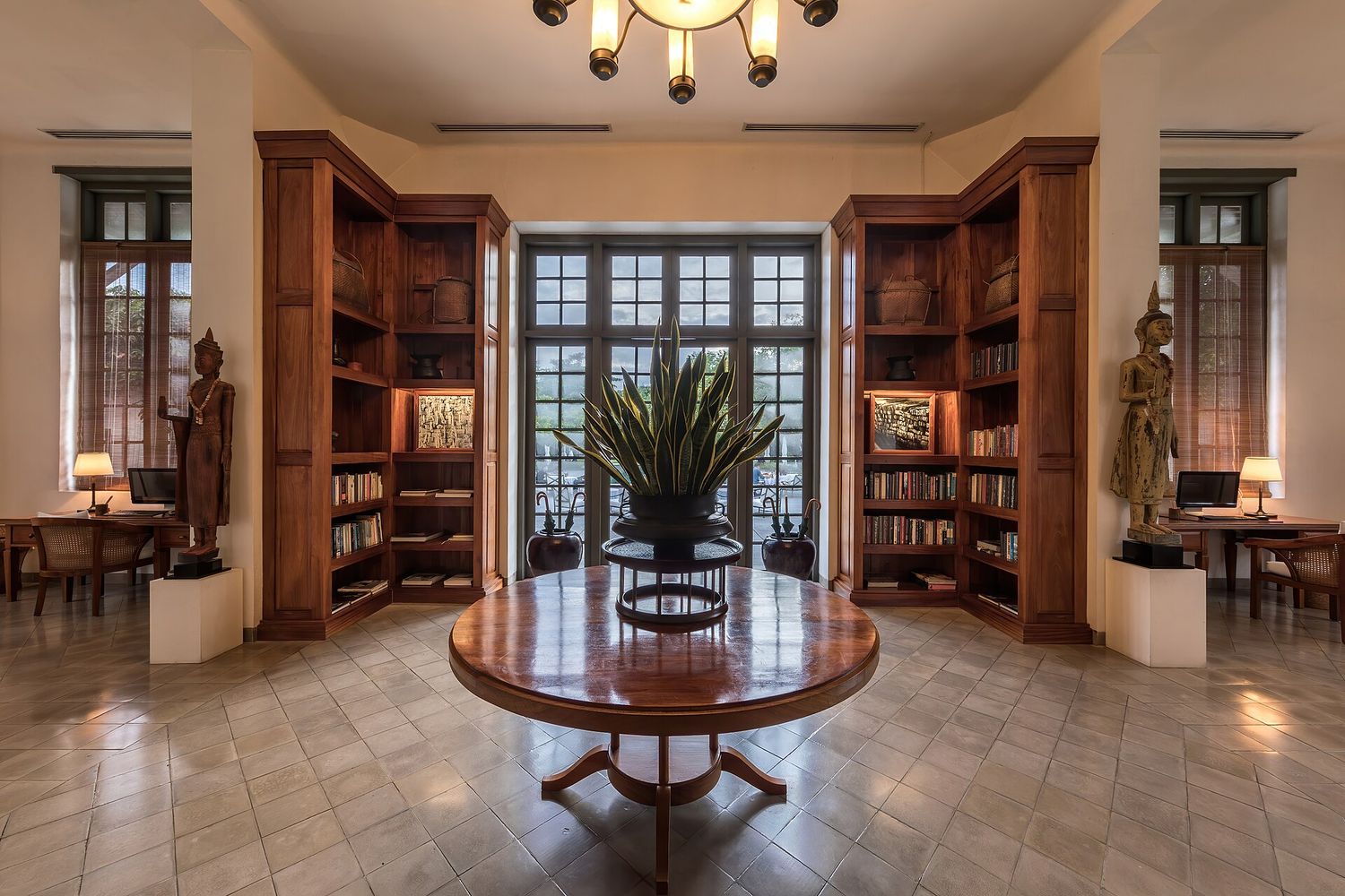 Timber library interior